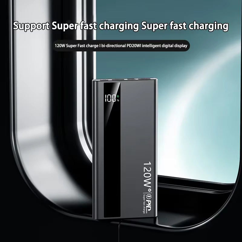 200000mAh Power Bank 120W Fast Charging Portable High Capacity Charger