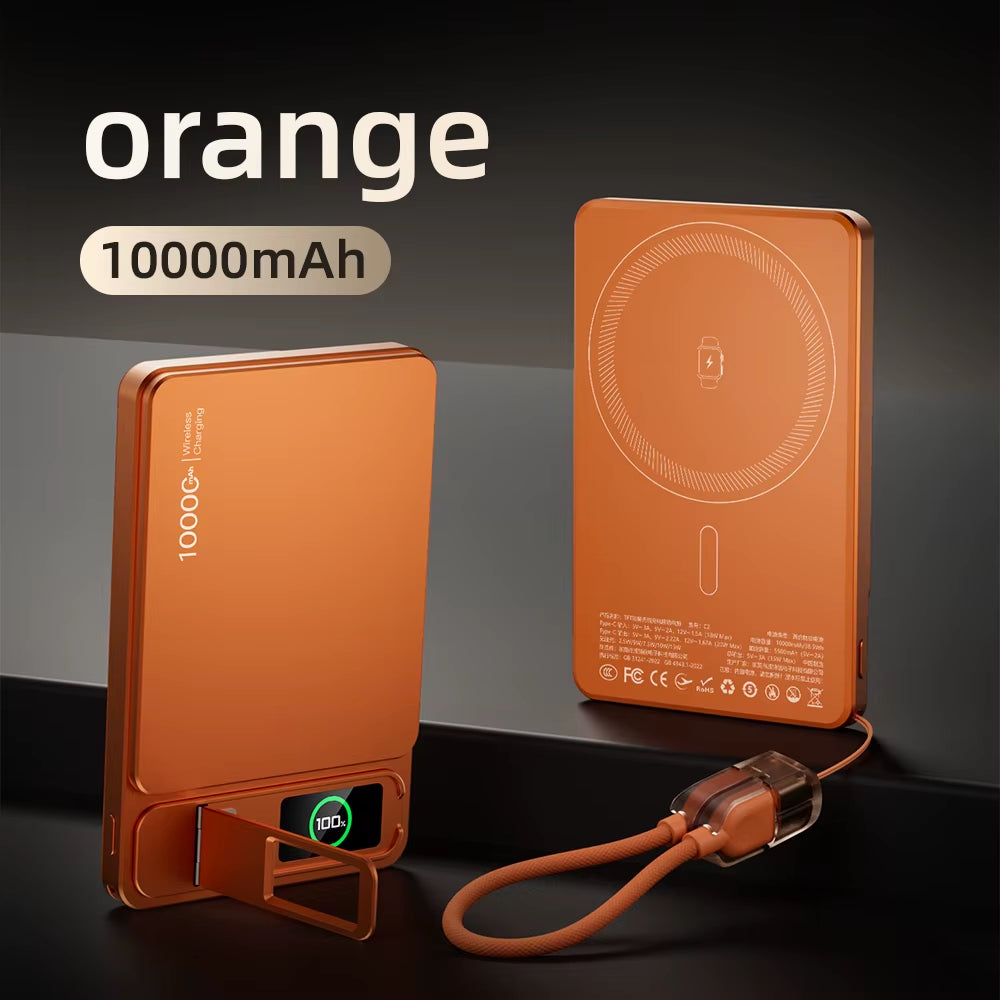 10000mAh Magnetic Wireless Power Bank 20W Fast Charging Slim MagSafe Portable