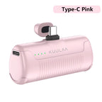 Mini Power Bank 4500mAh Portable Charger Built-in Plug Type-C Lightning