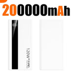 200000mAh Power Bank 120W Fast Charging Portable High Capacity Charger