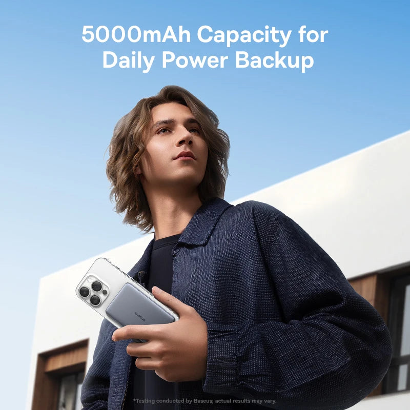 5000mAh Magnetic Power Bank Ultra Slim 15W Wireless 20W Fast Charging