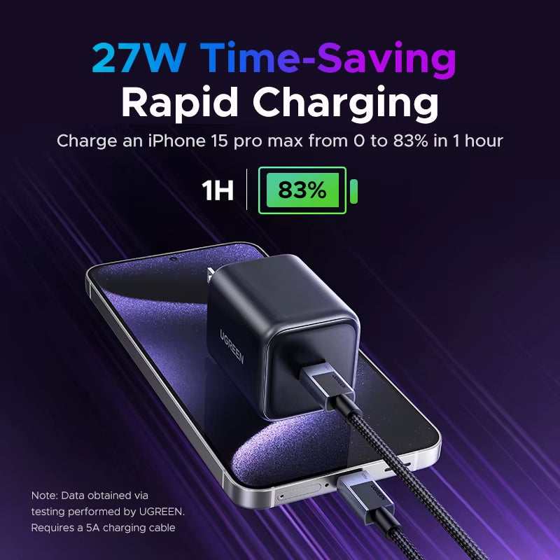 45W GaN USB C Fast Charger PD3.0 PPS QC3.0 Power Adapter