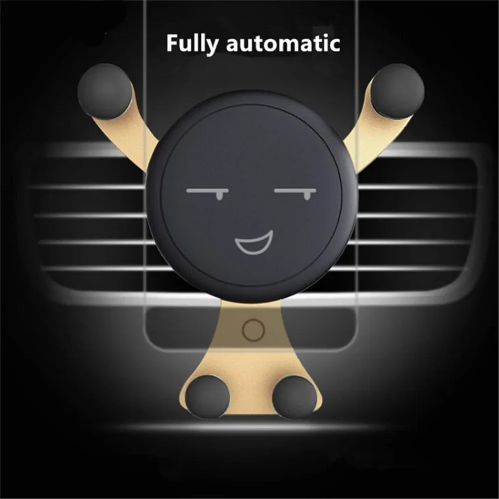 Gravity Car Air Vent Phone Holder Smile Design Universal Phone Mount