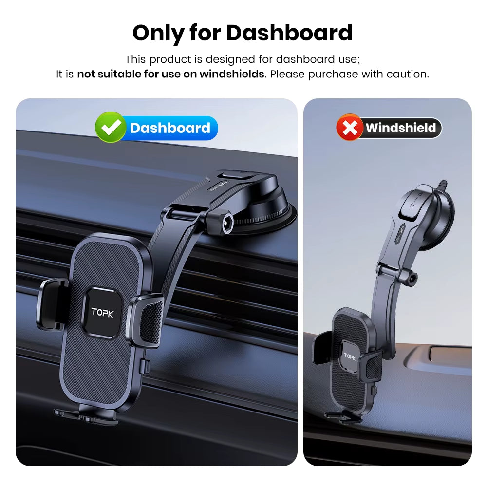 Car Phone Holder Air Vent Dashboard Windshield Mount Adjustable 360 Stand