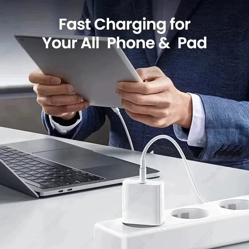 30W USB C PD Fast Charger iPhone Adapter with Type C Cable