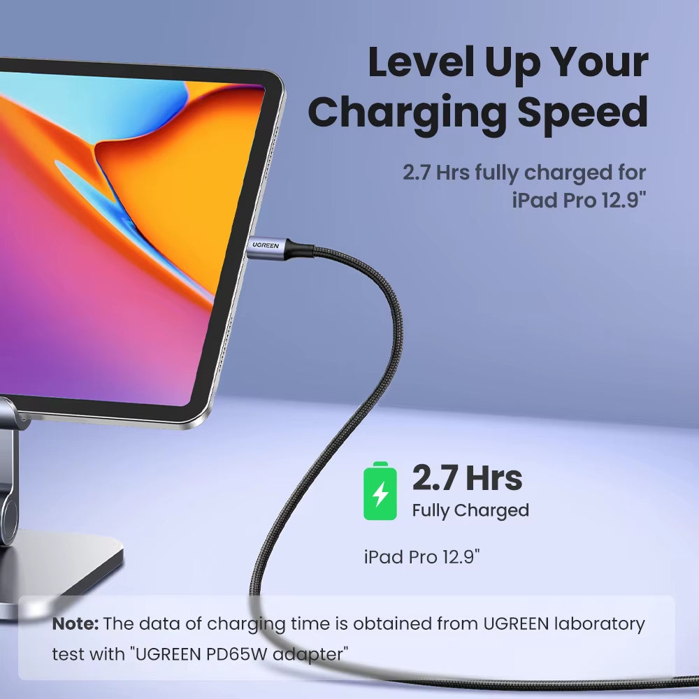 100W USB C to USB C Cable PD Fast Charging Nylon Braided 5A E-Marker