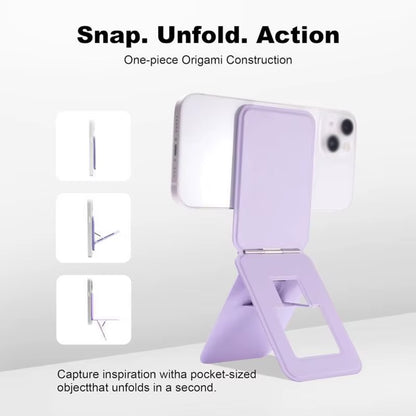 Magnetic Cell Phone Holder Foldable Stand Adjustable Desktop Mulifunctional Desktop Bracket with Magnet Ring for Any Cell Phone