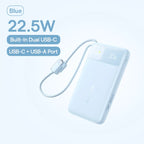 10000mAh Power Bank 22.5W Fast Charging Built-in USB C Cable Digital Display