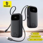 10000mAh 20000mAh Power Bank 22.5W Fast Charging Built-in USB-C Lightning Cable