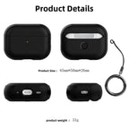 Leather Pattern AirPods Pro Case TPU Protective Cover with Keychain