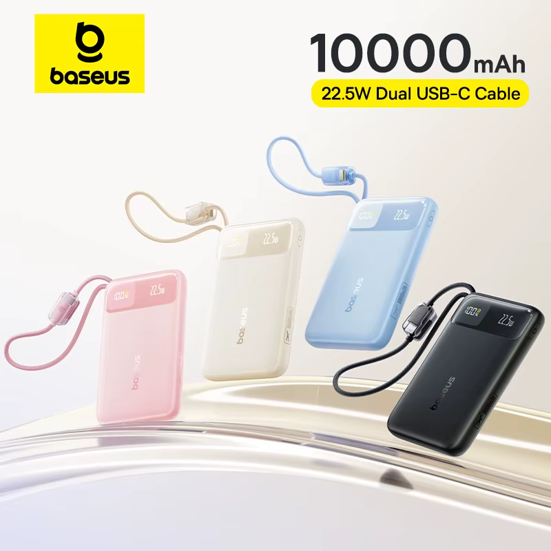 10000mAh Power Bank 22.5W Fast Charging Built-in USB C Cable Digital Display Secondary image